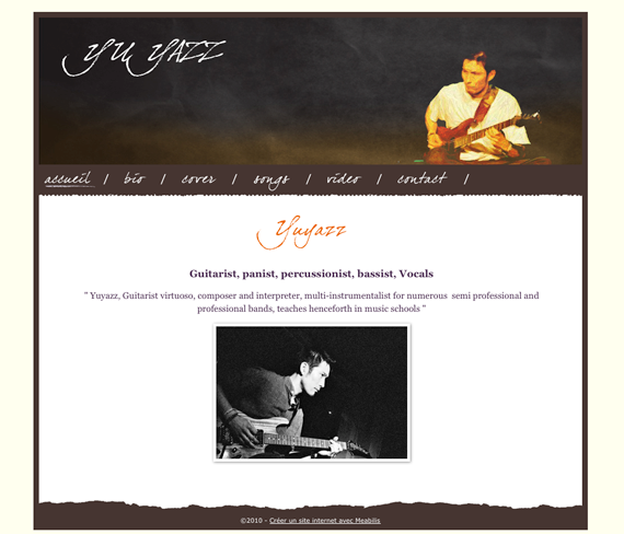 Aperçu du site de Yuyazz