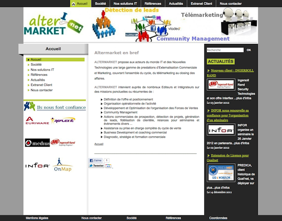 Aperçu du site Altermarket.net