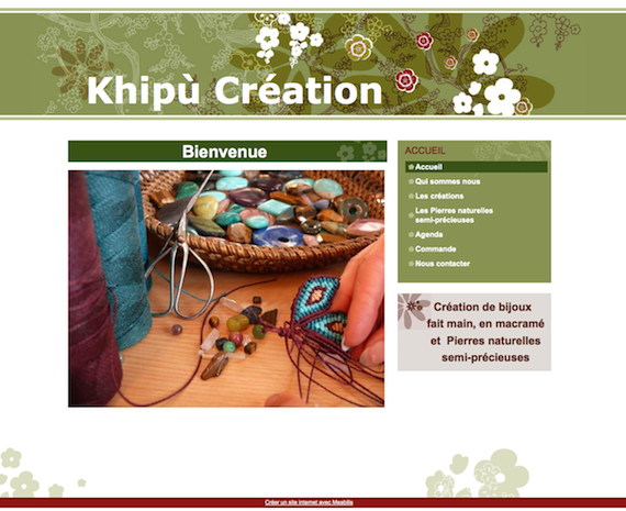 Aperçu du site de Khipù Création