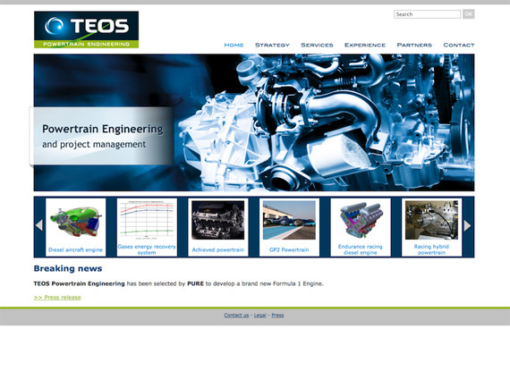 Aperçu du site Teos Engineering