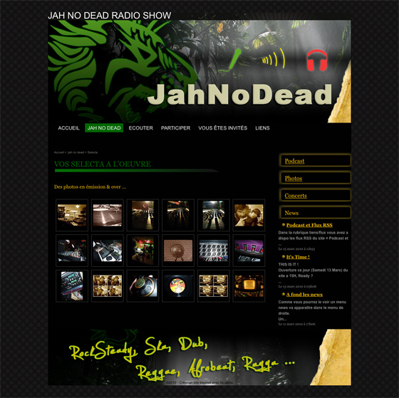 Aperçu du site Jah No Dead