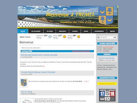 Site internet de la Mairie de Tremel