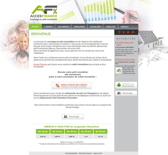 Aperçu du site Acces Finance